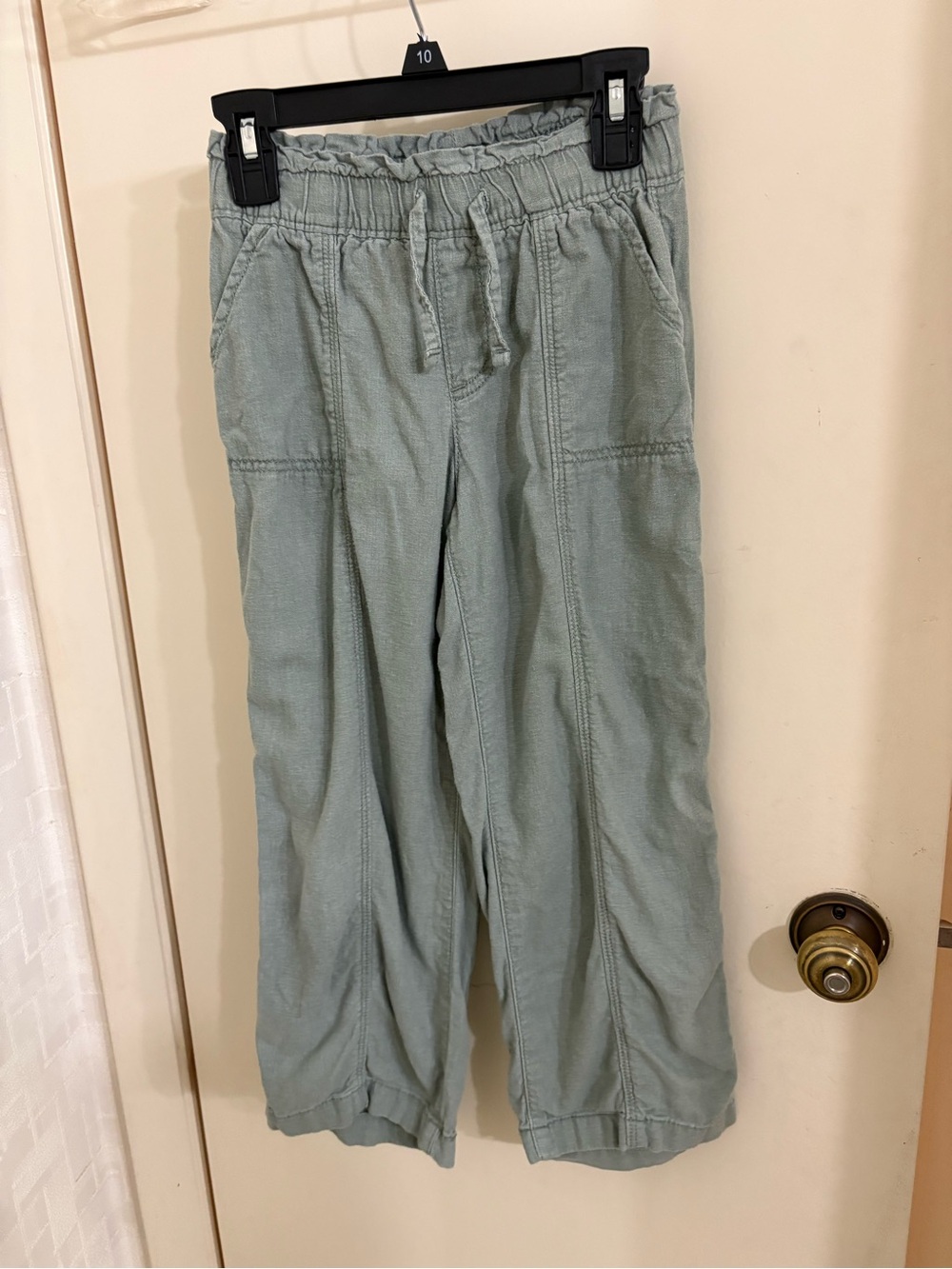 abercrombie kids Sage Green Drawstring Joggers